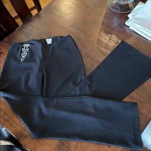 Cache’s Elegant Black Trousers with Rhinestones